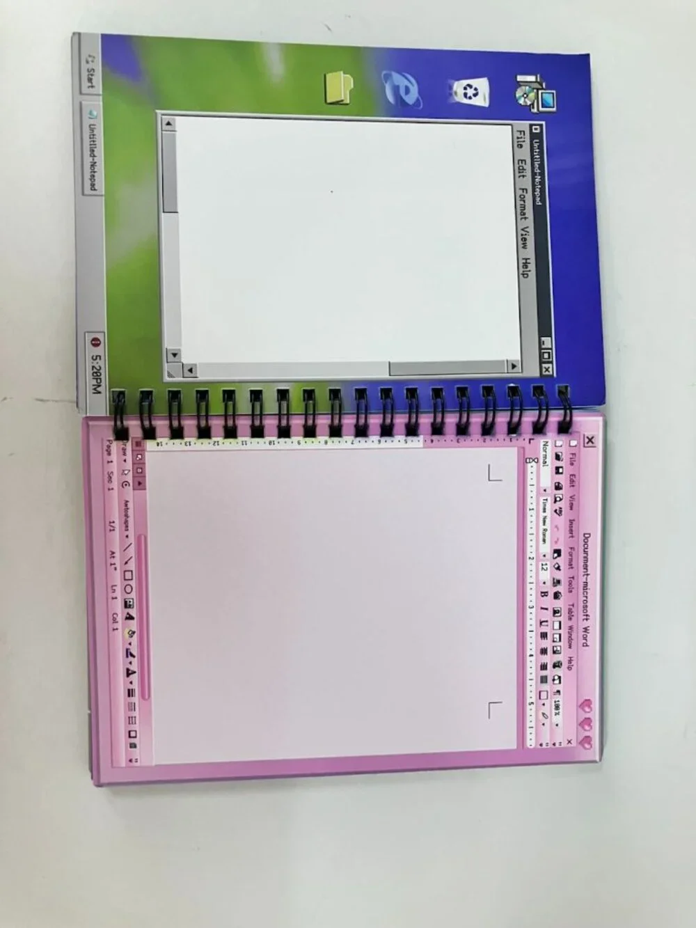 Vintage Spiral Notebook Daily Planner Scrapbook Journal